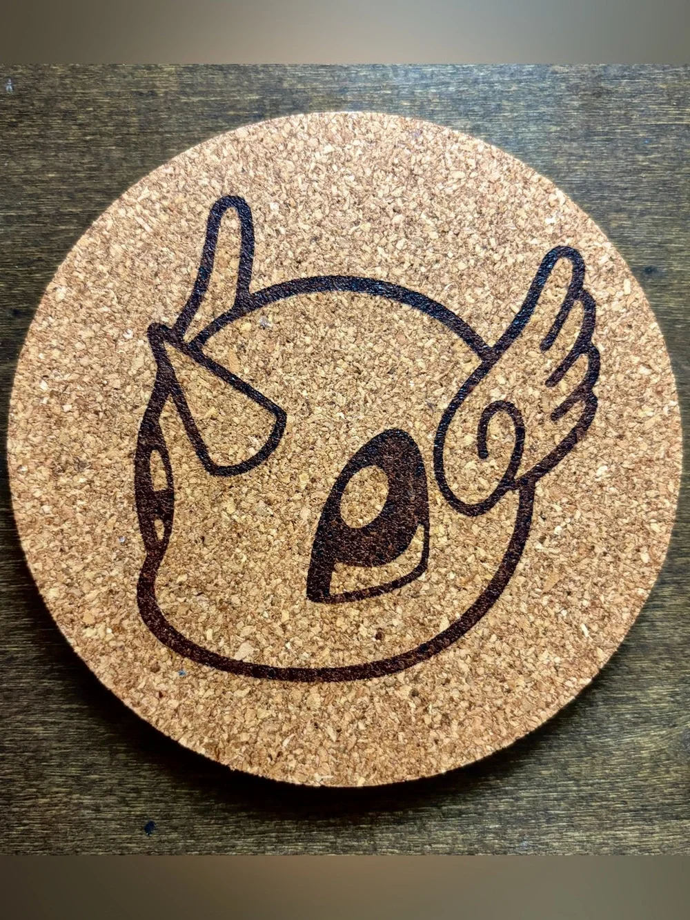 Pokemon Dragonair Face Laser Engraved Cork Coaster
